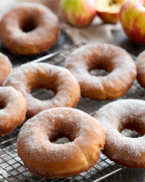 Apple Cider Doughnuts – Soft doughnuts made with apple cider and coated in cinnamon sugar, bringing the flavors of a fall orchard to your kitchen.