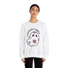 Load image into Gallery viewer, Women&#39;s Cozy Ghost Print Sweatshirt - Crew Neck, Casual Fit for Fall
