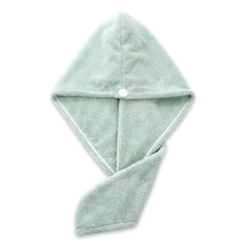 Load image into Gallery viewer, Microfiber Hair Towel,Care Cap with Button,Super Absorbent Hair Towel Wrap Fast Drying Hair Wraps for Women Bathroom Accessories
